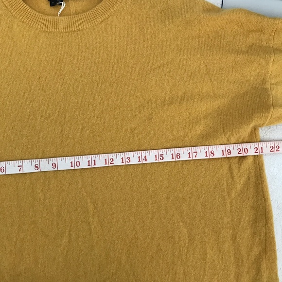 360 CASHMERE WOMENS SWEATER 100% CASHMERE YELLOW SLOUCHY OVERSIZE PULLOVER SMALL - Picture 7 of 10